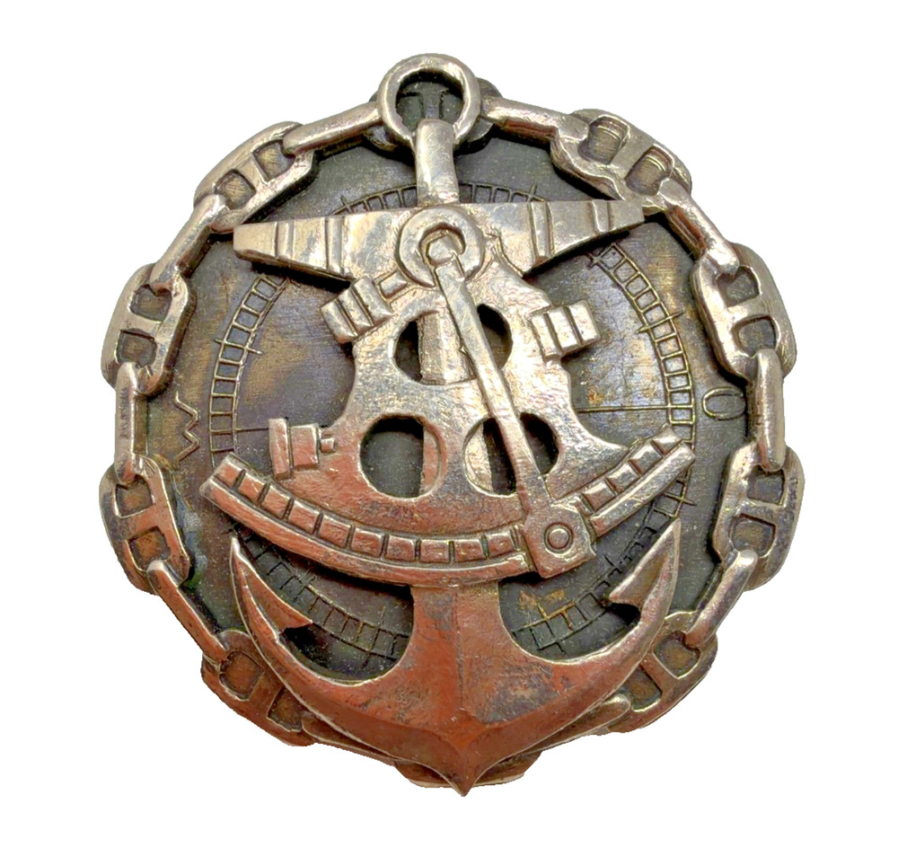 OREL M.K. Moscow Soviet Russian Navy Badge Pendant Sextant Anchor
